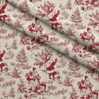 Yuletide Toile Pattern 7 Fleece Fabric — fleece fabric folded close-up preview (mv-fleece-v1:lying)