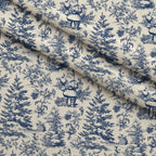 Yuletide Toile Pattern 8 Fleece Fabric — fleece fabric folded close-up preview (mv-fleece-v1:lying)