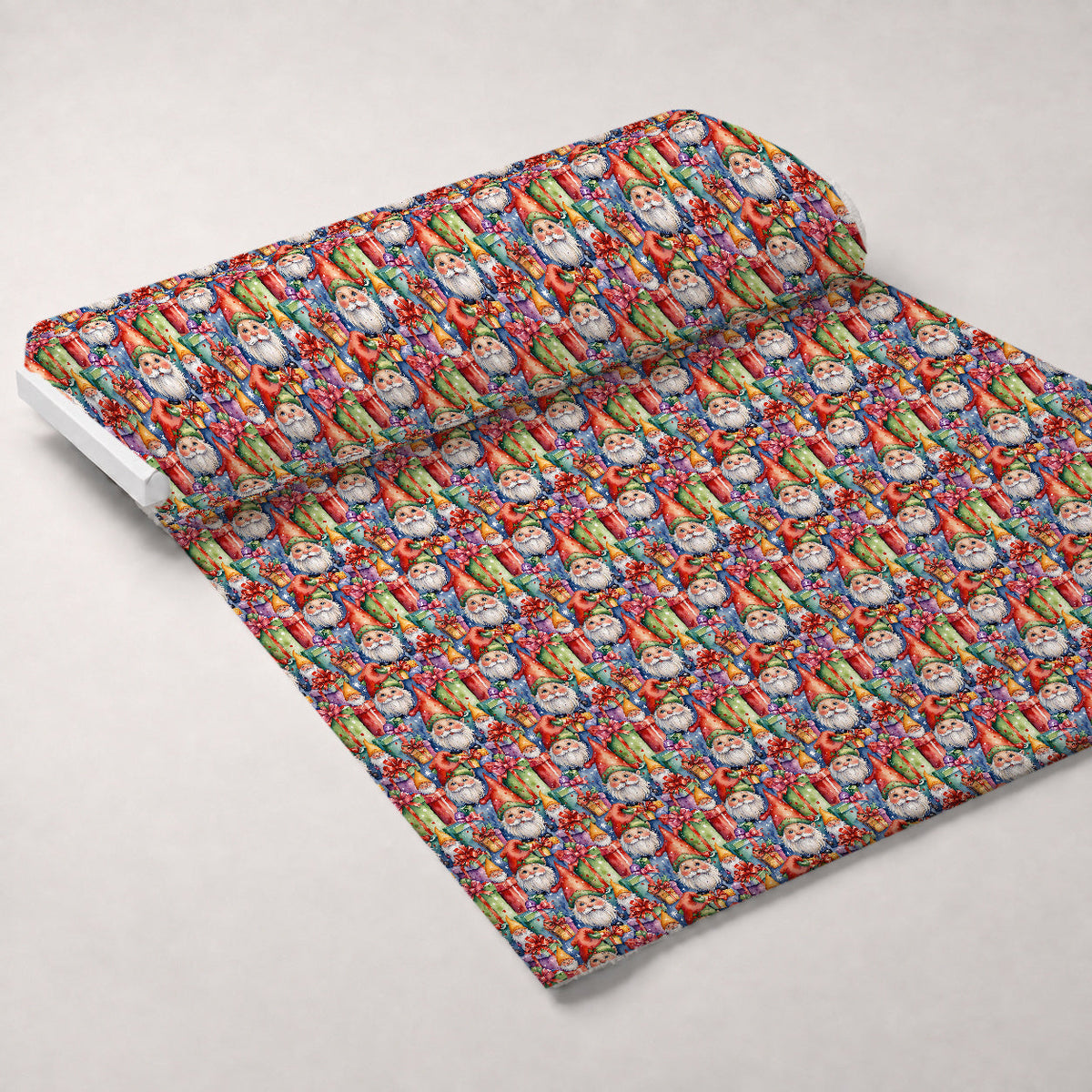 Yuletide Whimsy Pattern 1 Fleece Fabric — fleece fabric unrolled bolt preview (mv-fleece-v1:bolt)