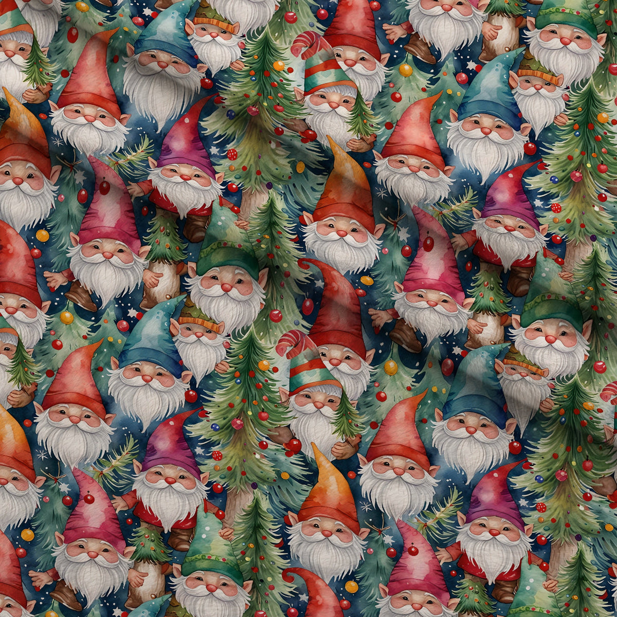 Yuletide Whimsy Pattern 3 Fleece Fabric — fleece fabric folded close-up preview (mv-fleece-v1:lying)