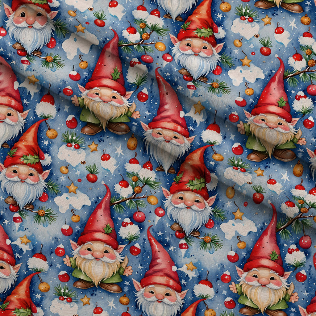 Yuletide Whimsy Pattern 4 Fleece Fabric — fleece fabric folded close-up preview (mv-fleece-v1:lying)