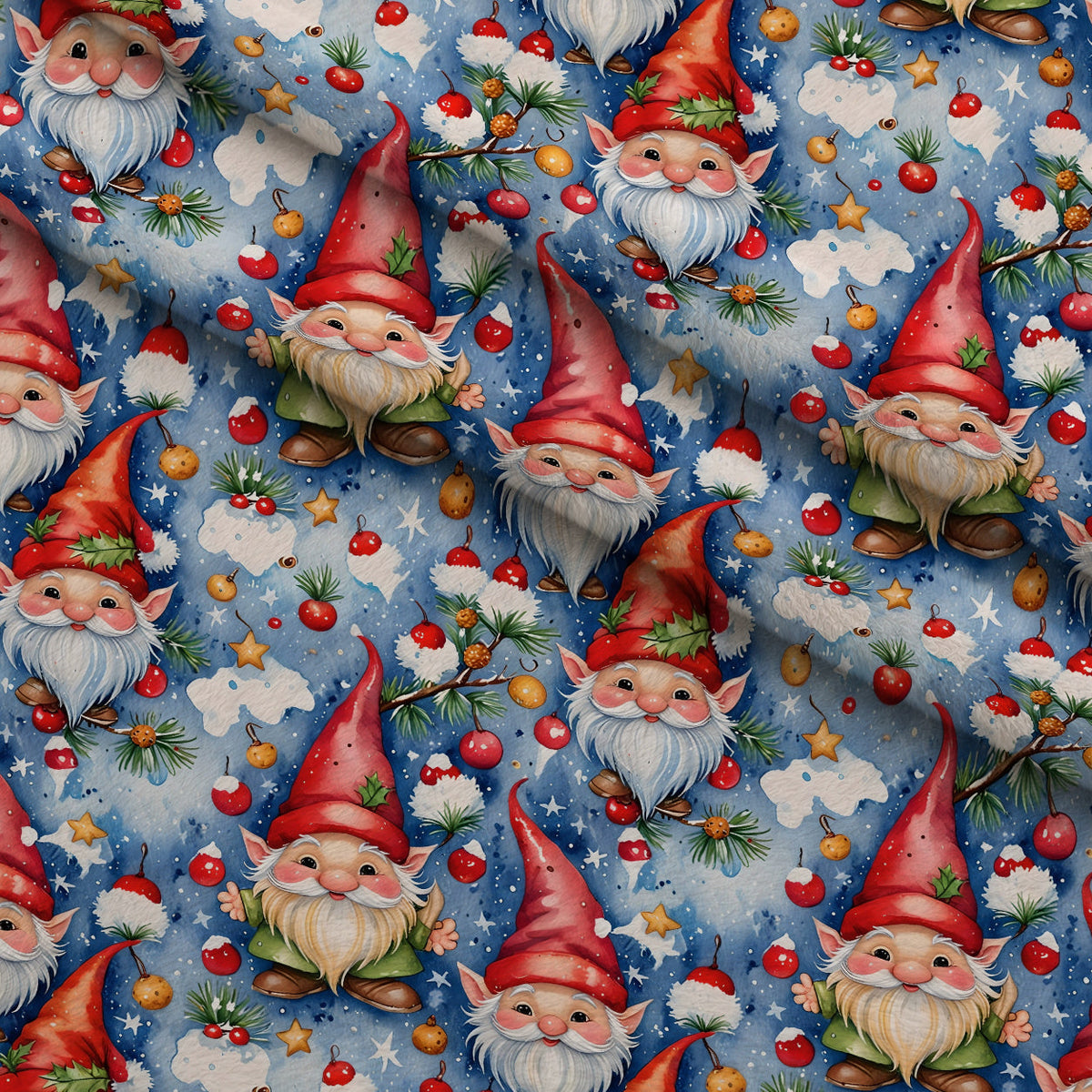Yuletide Whimsy Pattern 4 Fleece Fabric — fleece fabric folded close-up preview (mv-fleece-v1:lying)