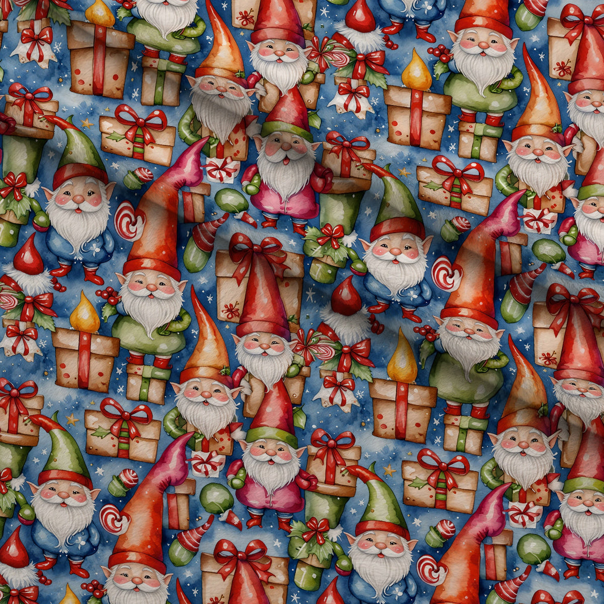 Yuletide Whimsy Pattern 5 Fleece Fabric — fleece fabric folded close-up preview (mv-fleece-v1:lying)