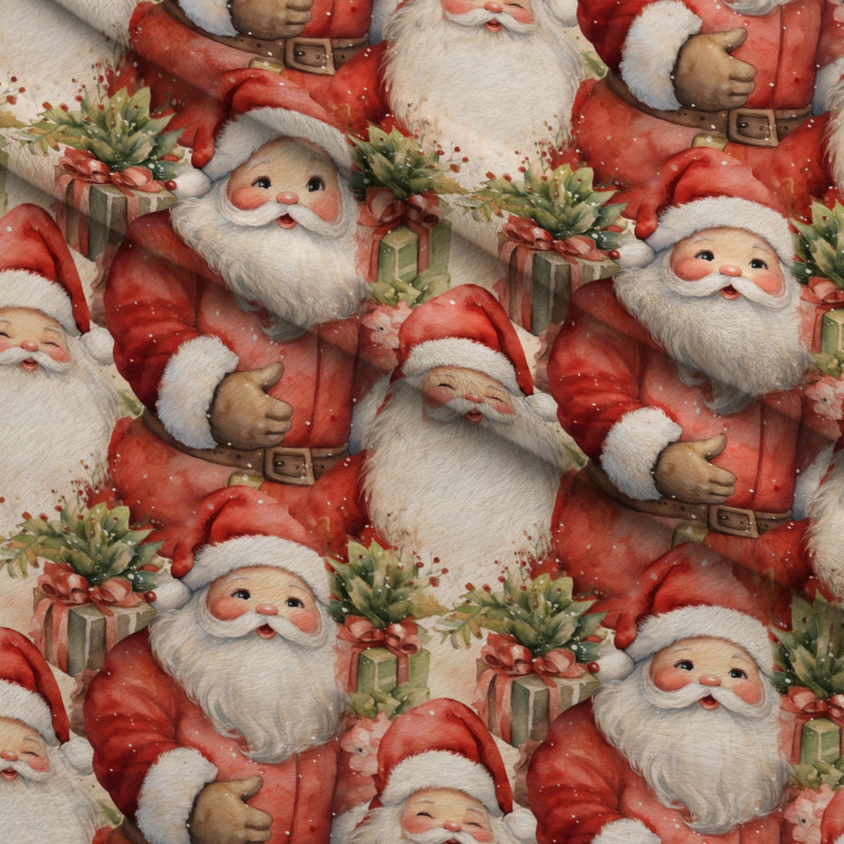 Yuletide Woodland Pattern 17 Fleece Fabric — fleece fabric folded close-up preview (mv-fleece-v1:lying)