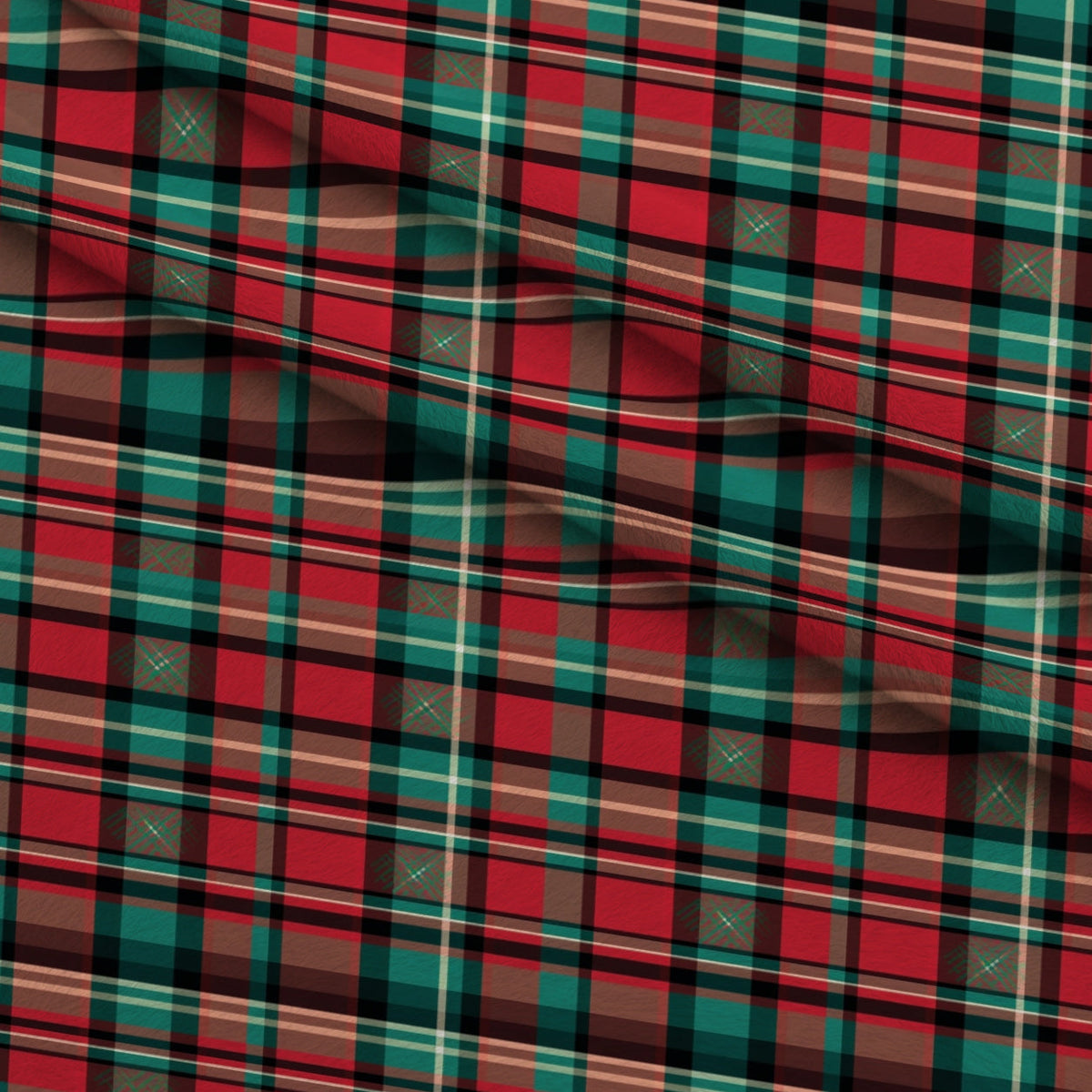 Yuletide Woodland Pattern 2 Fleece Fabric — fleece fabric folded close-up preview (mv-fleece-v1:lying)