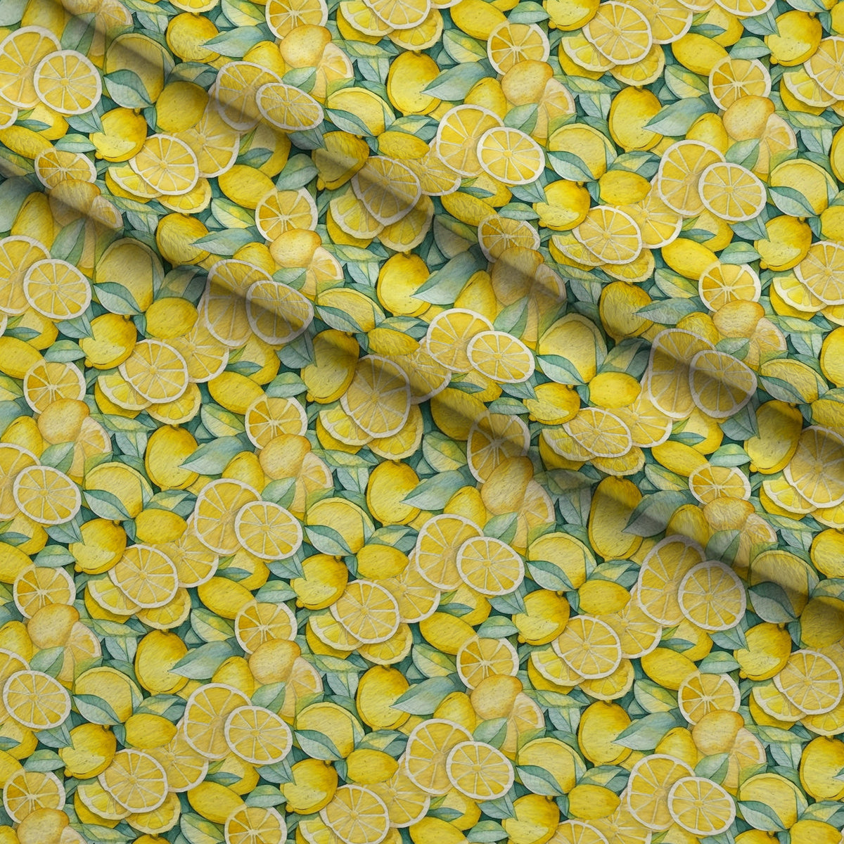 Zesty Grove Pattern 2 Fleece Fabric — fleece fabric folded close-up preview (mv-fleece-v1:lying)